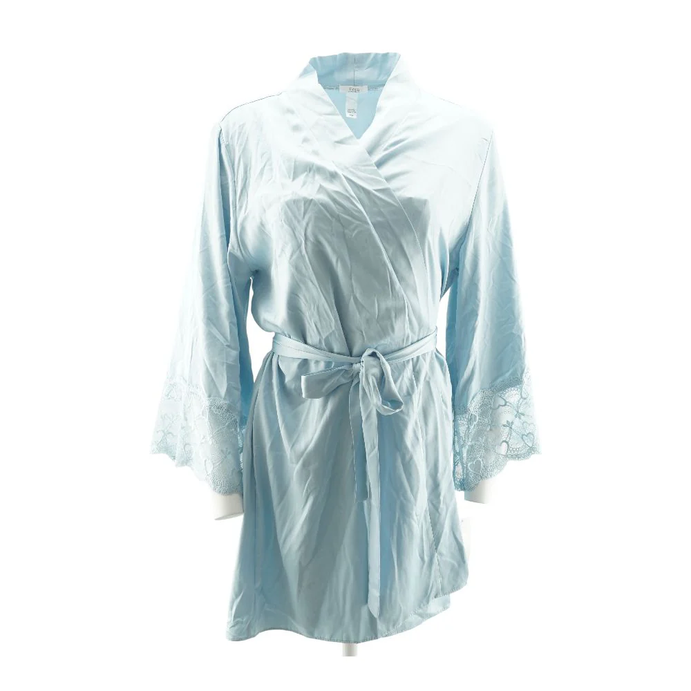 Blue Solid Robe