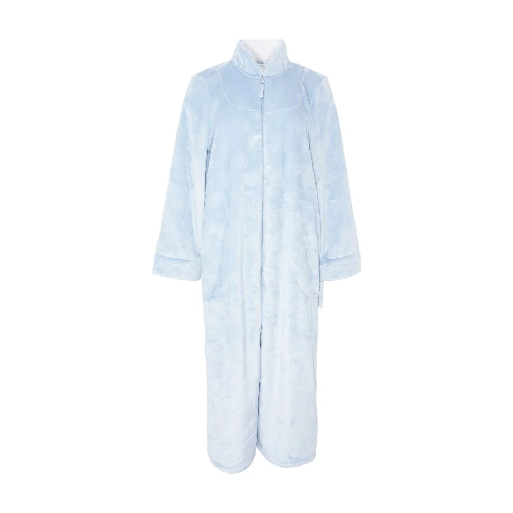 Blue Solid Robe