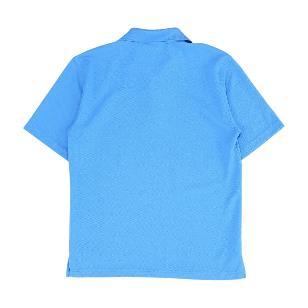 Blue Solid Short Sleeve Polo - Image 2