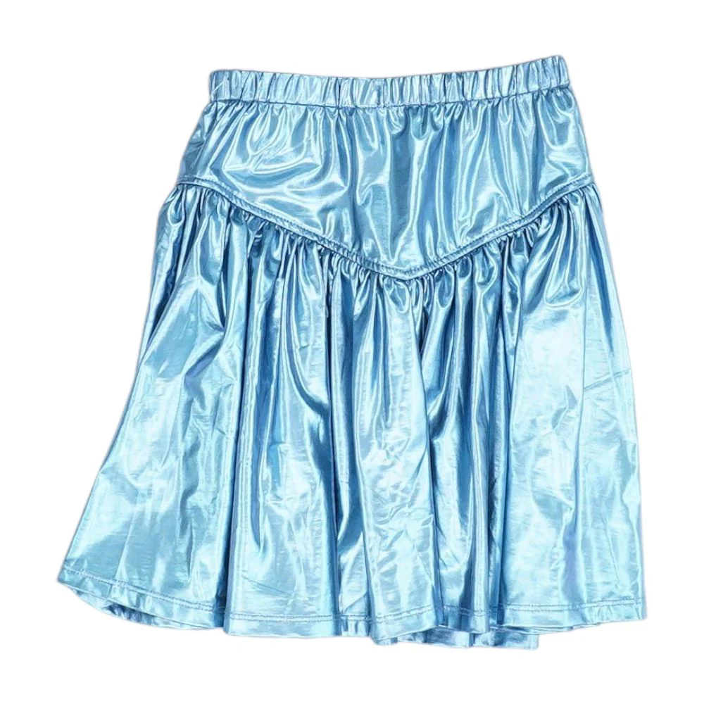 Blue Solid Skirt - Image 2