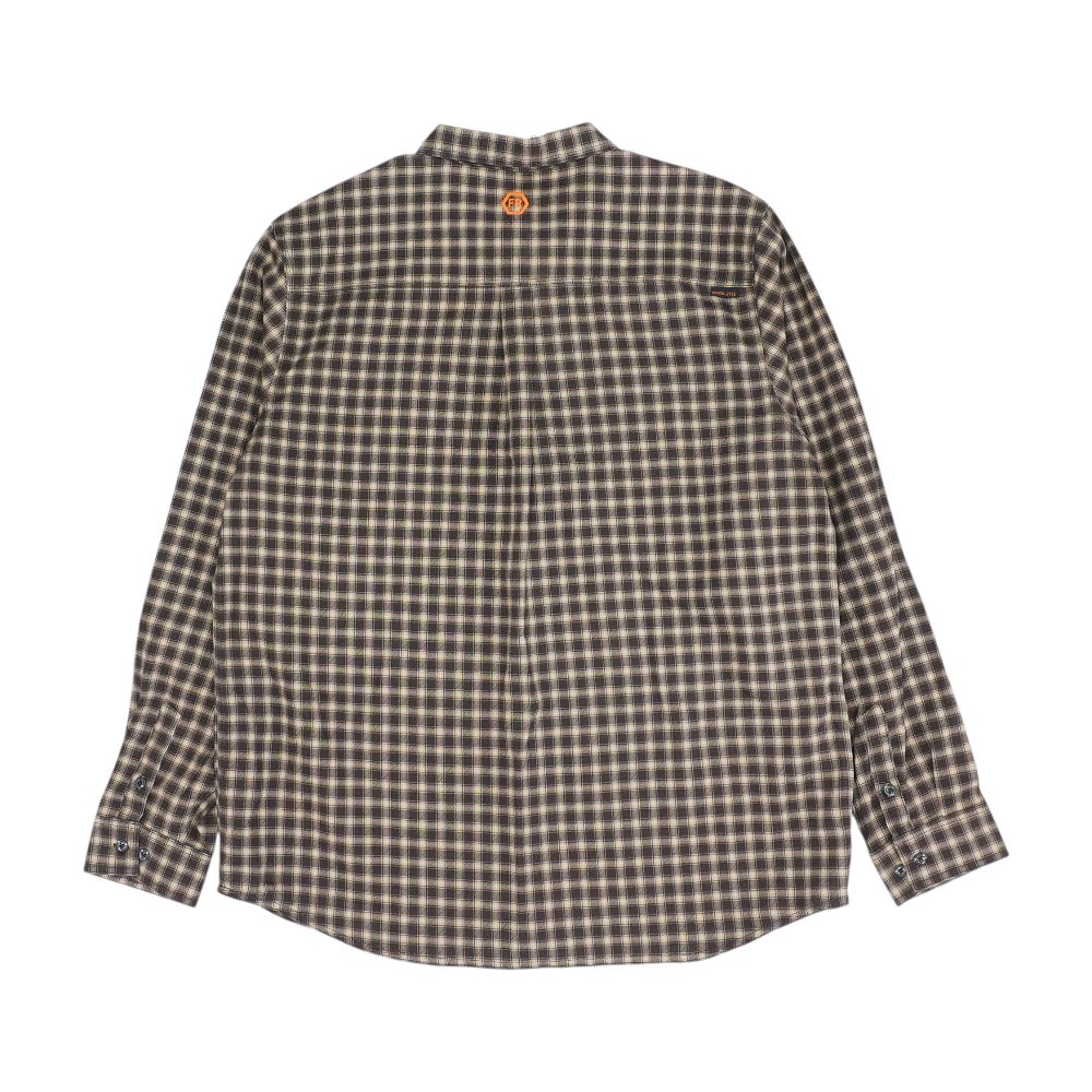 Brown Check Long Sleeve Button Down - Image 2