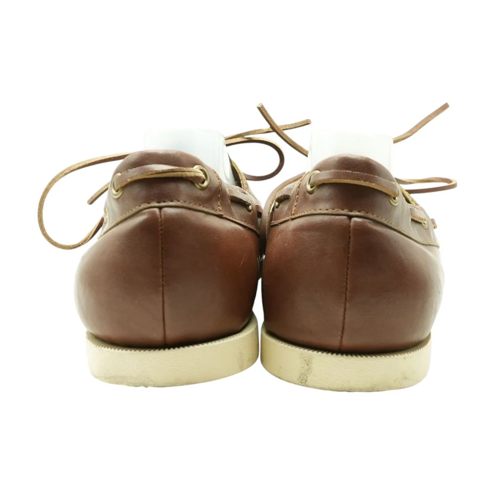 Brown Leather Boat Casual Shoes - Image 2