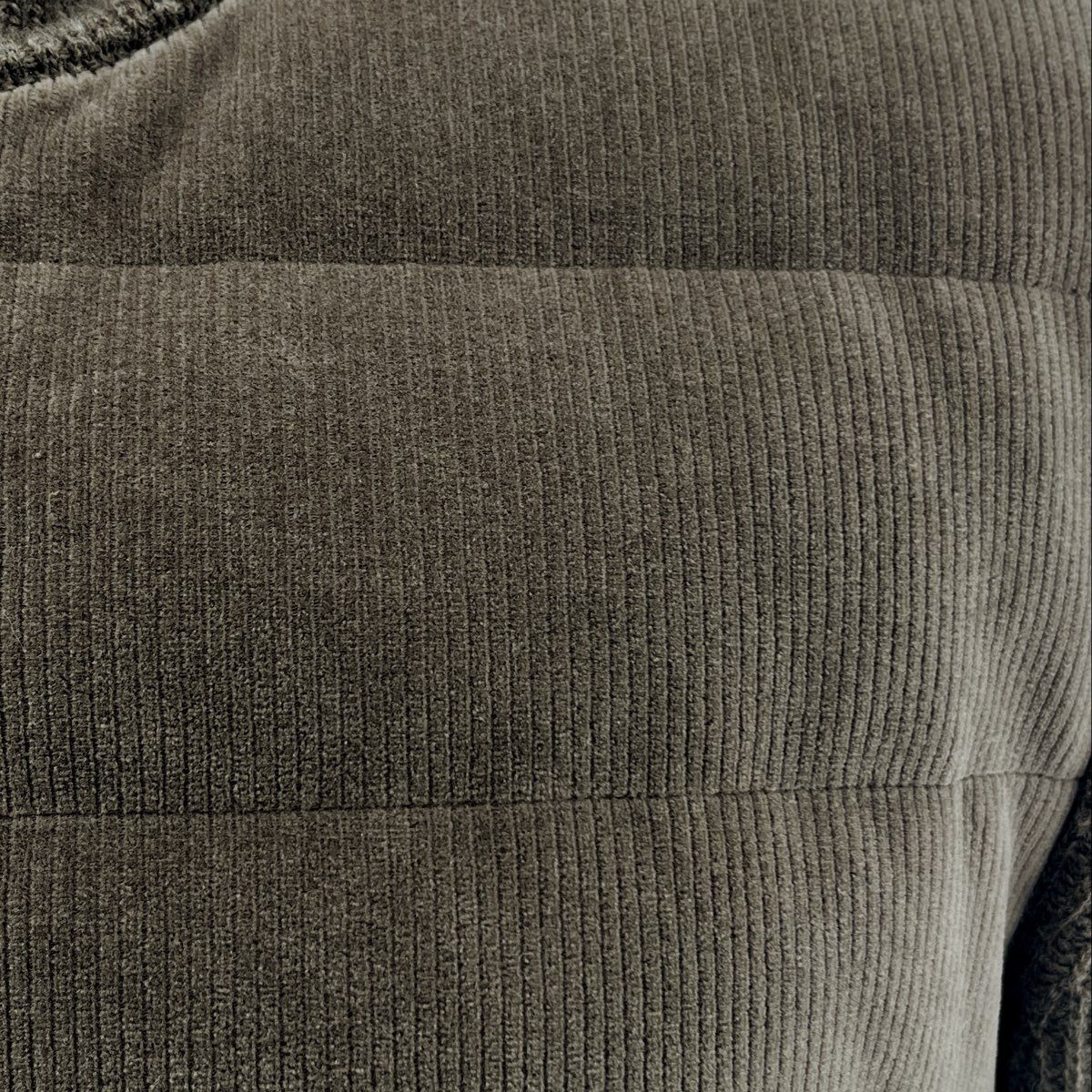 Brown Mixed Media Zip-Front Tricot Cardigan Jacket - Image 3