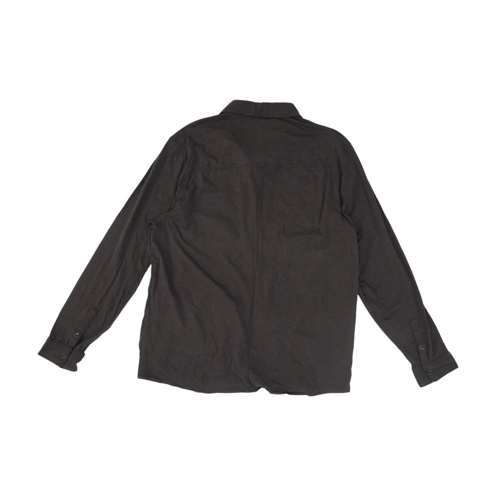Brown Solid Long Sleeve Button Down - Image 2