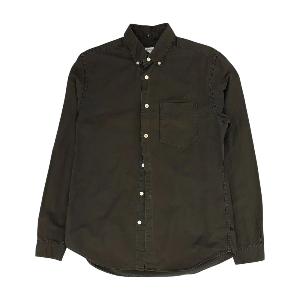 Charcoal Solid Long Sleeve Button Down