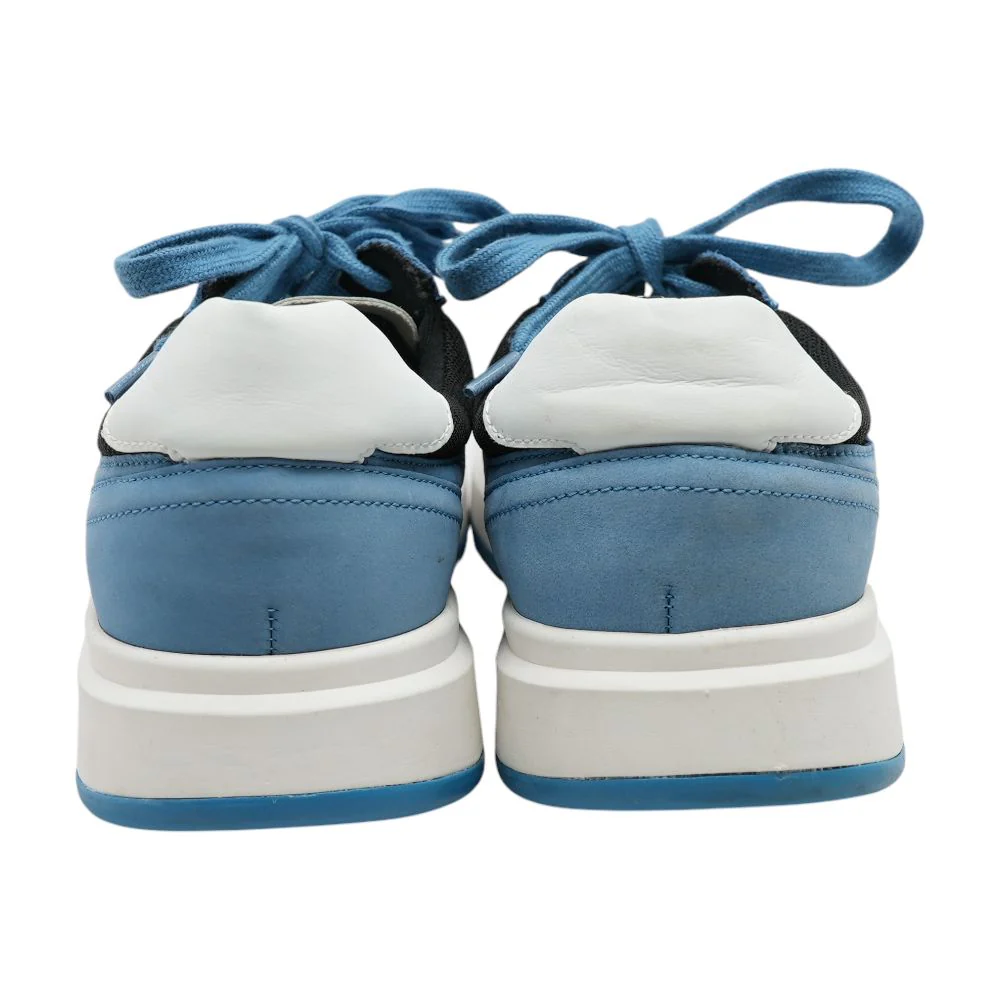 Currier Blue Leather Low Top Athletic Shoes - Image 2