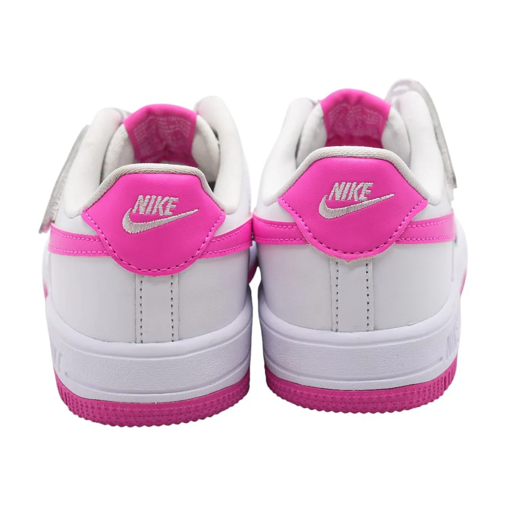 Force 1 Low EasyOn White Leather Athletic Shoes - Image 2