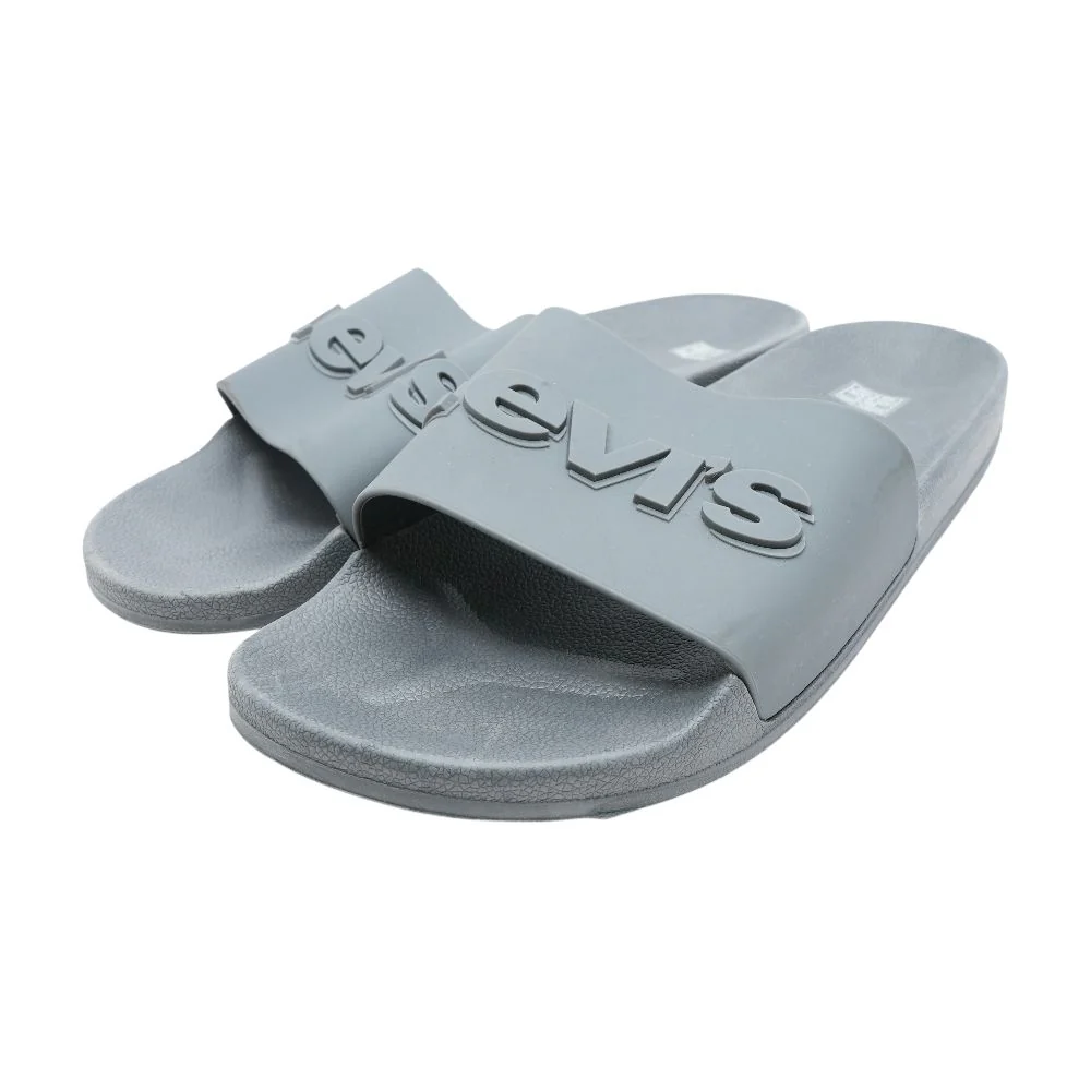 Gray Casual Slide Sandals