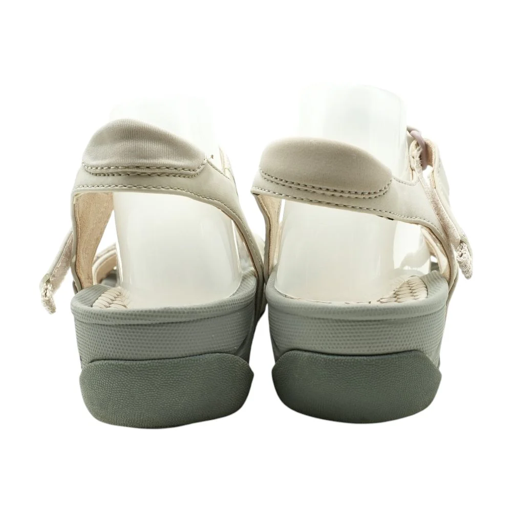 Gray Flat Sandals - Image 2