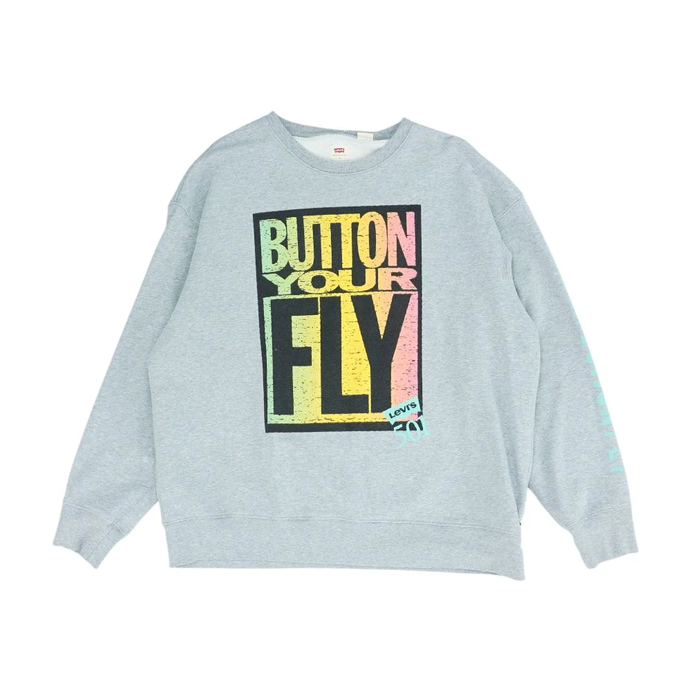 Gray Graphic Relaxed Sweatshirt Pullover