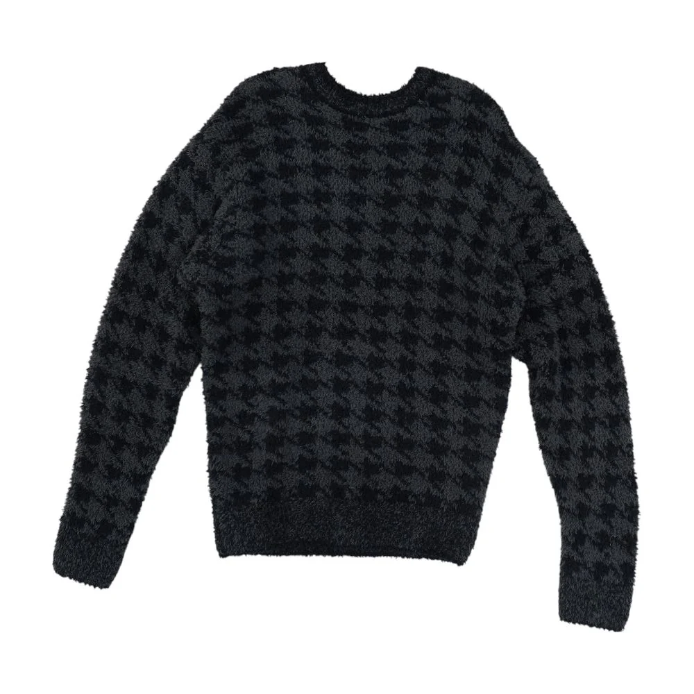 Gray Houndstooth Pullover
