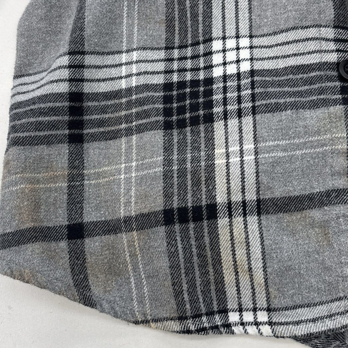 Gray Plaid Long Sleeve Button Down - Image 3
