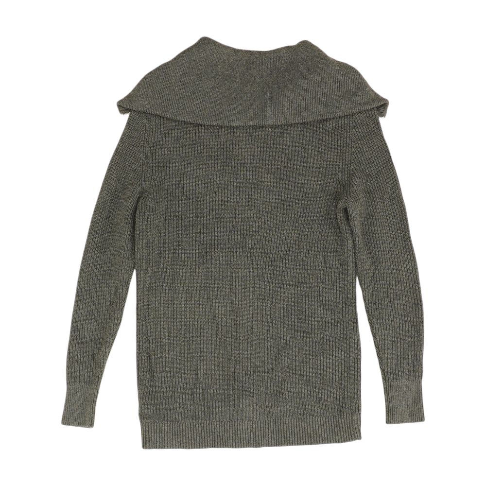 Gray Solid 1/4 Zip Sweater - Image 2