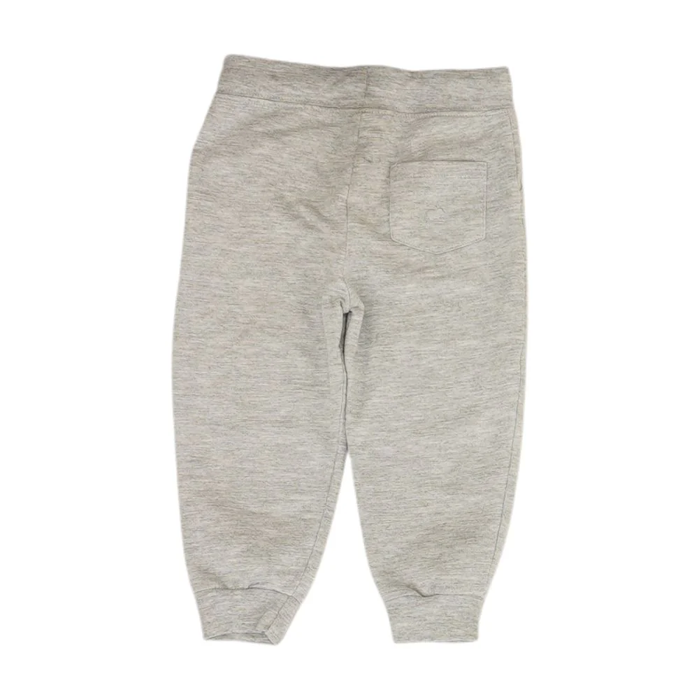 Gray Solid Active Pants - Image 2