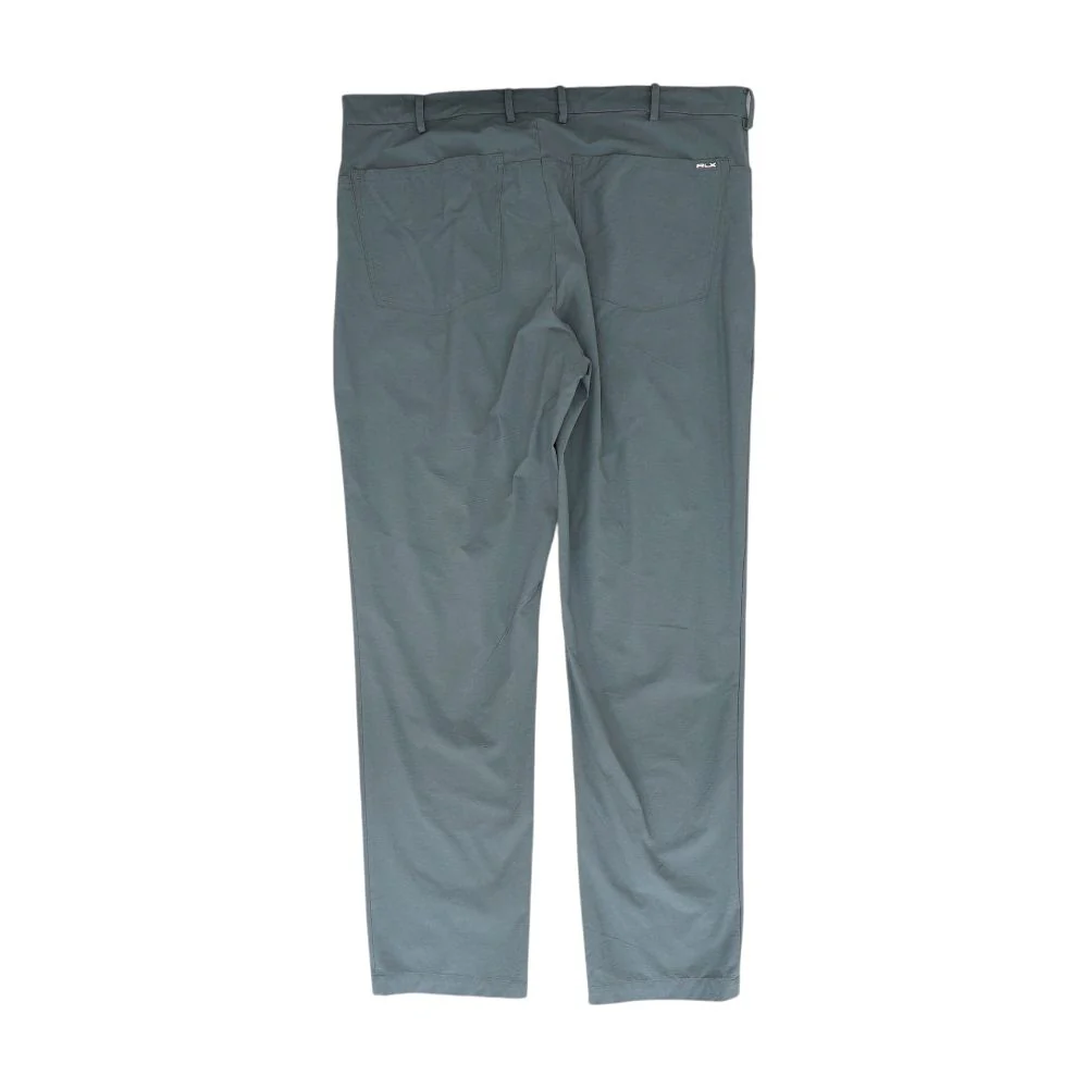 Gray Solid Active Pants - Image 2