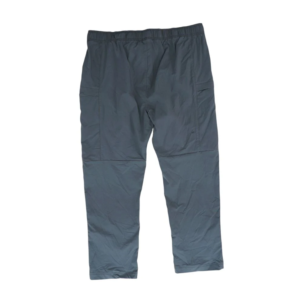 Gray Solid Cargo Pants - Image 2