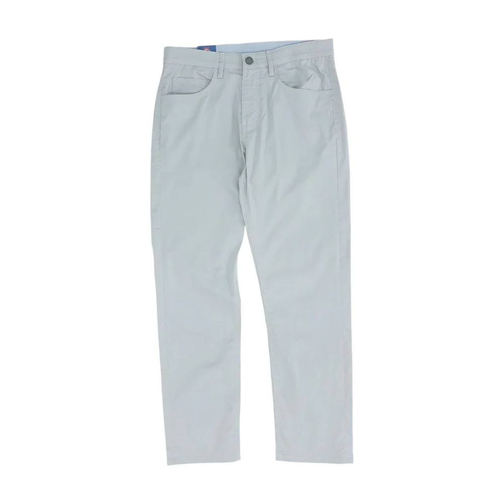Gray Solid Five Pocket Pants