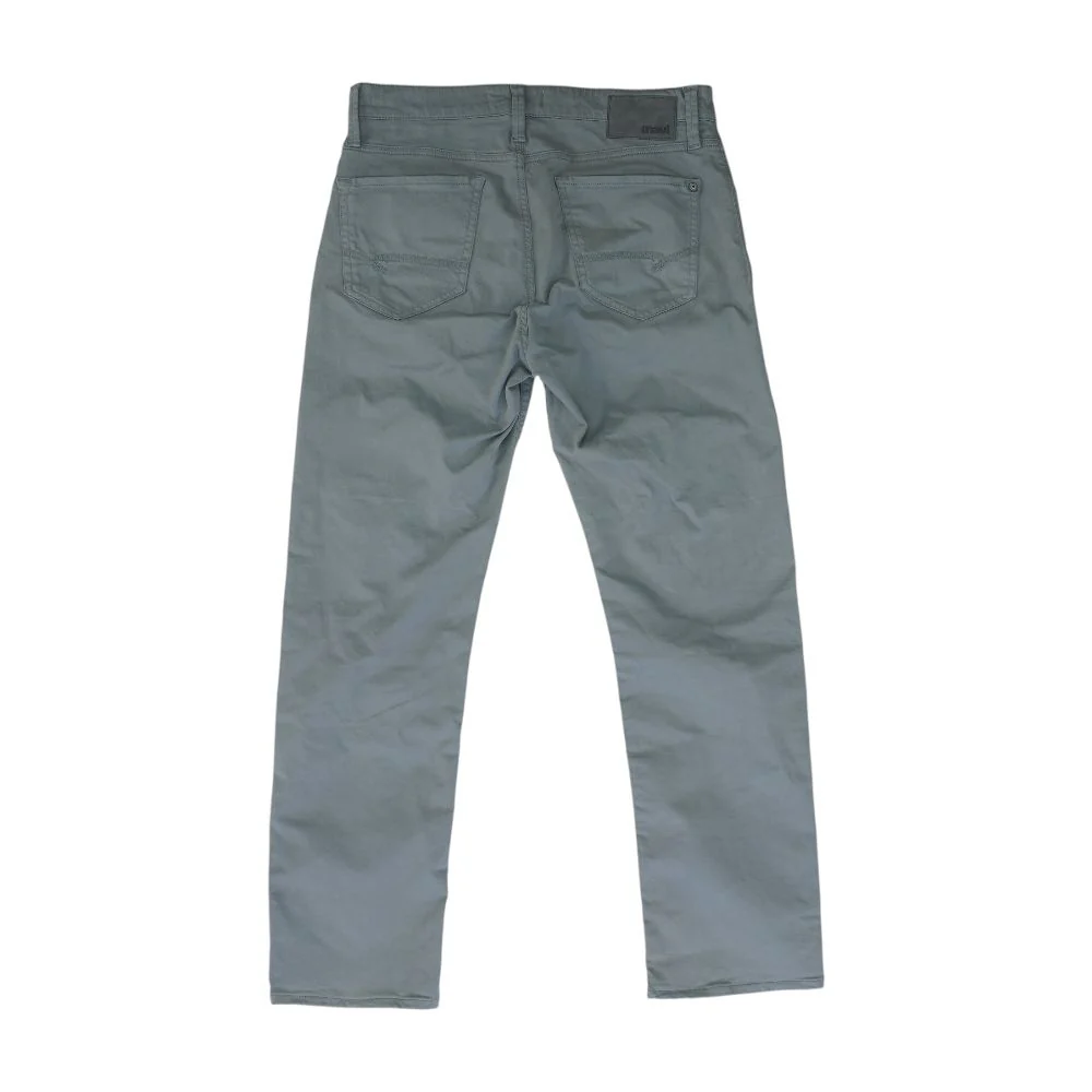 Gray Solid Five Pocket Pants - Image 2