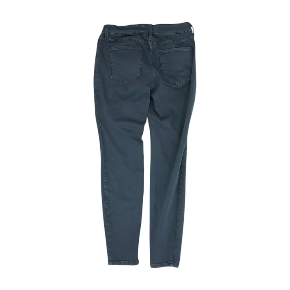 Gray Solid Mid Rise Skinny Leg Jeans - Image 2