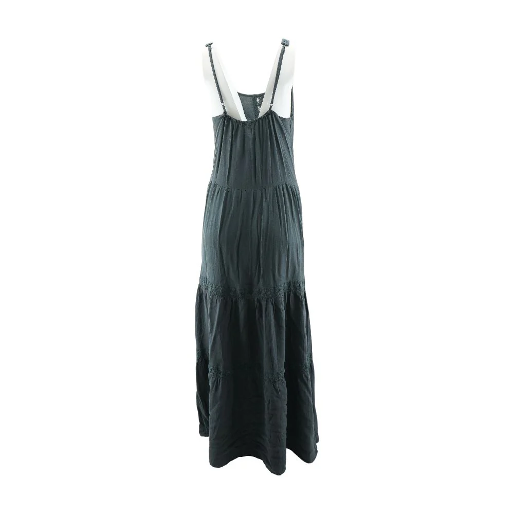 Gray Solid Midi Dress - Image 2