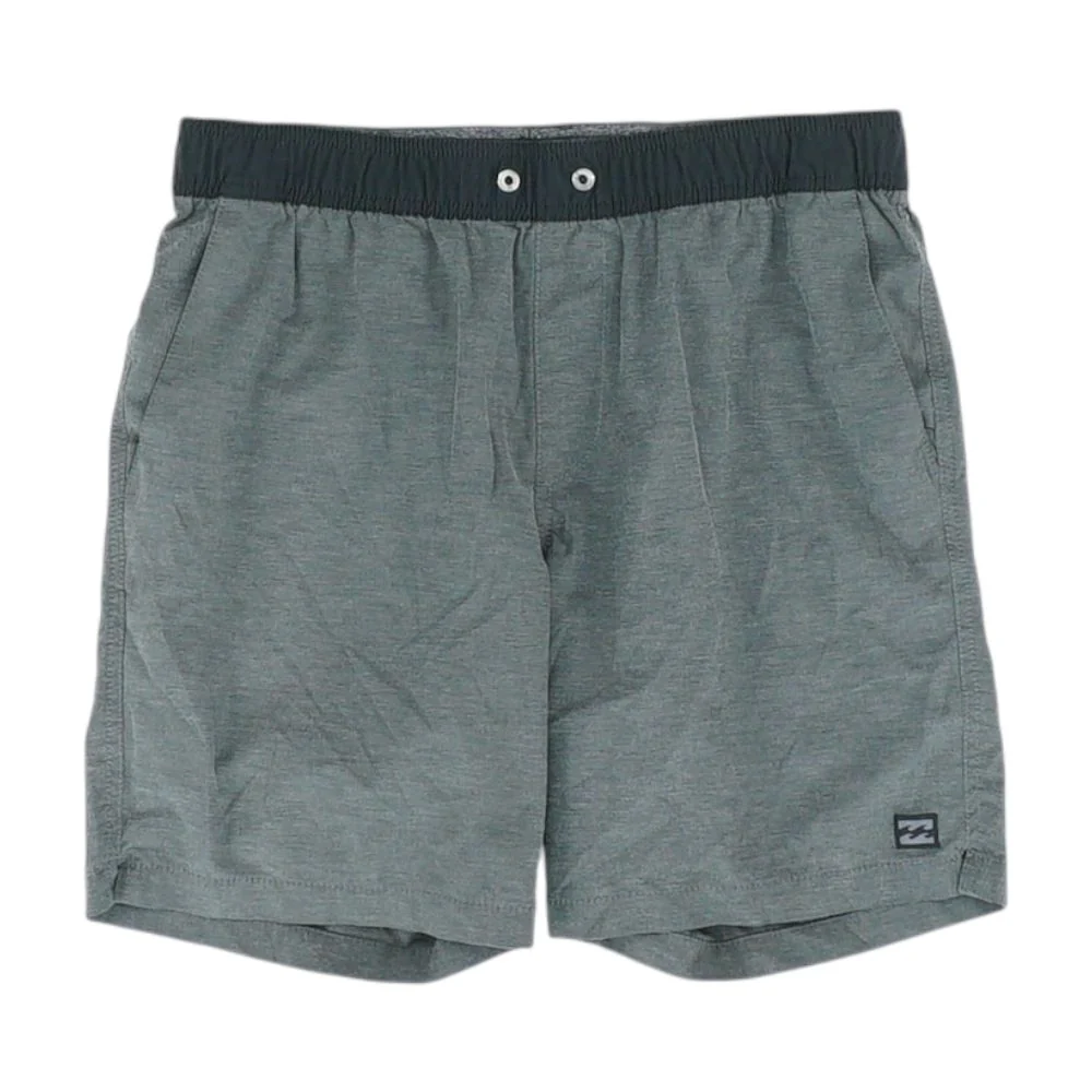 Gray Striped Active Shorts