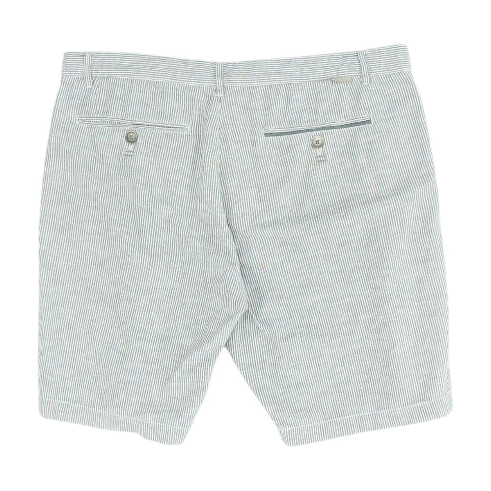 Gray Striped Chino Shorts - Image 2