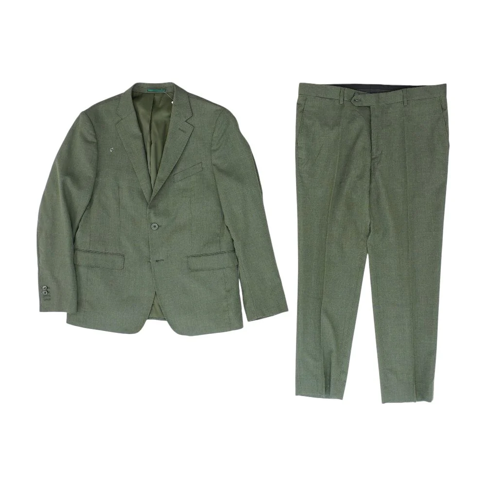 Green Solid 2pc Suit