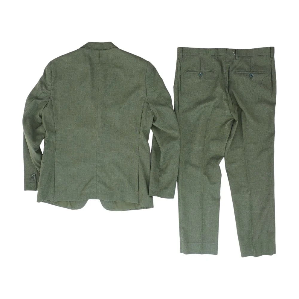Green Solid 2pc Suit - Image 2
