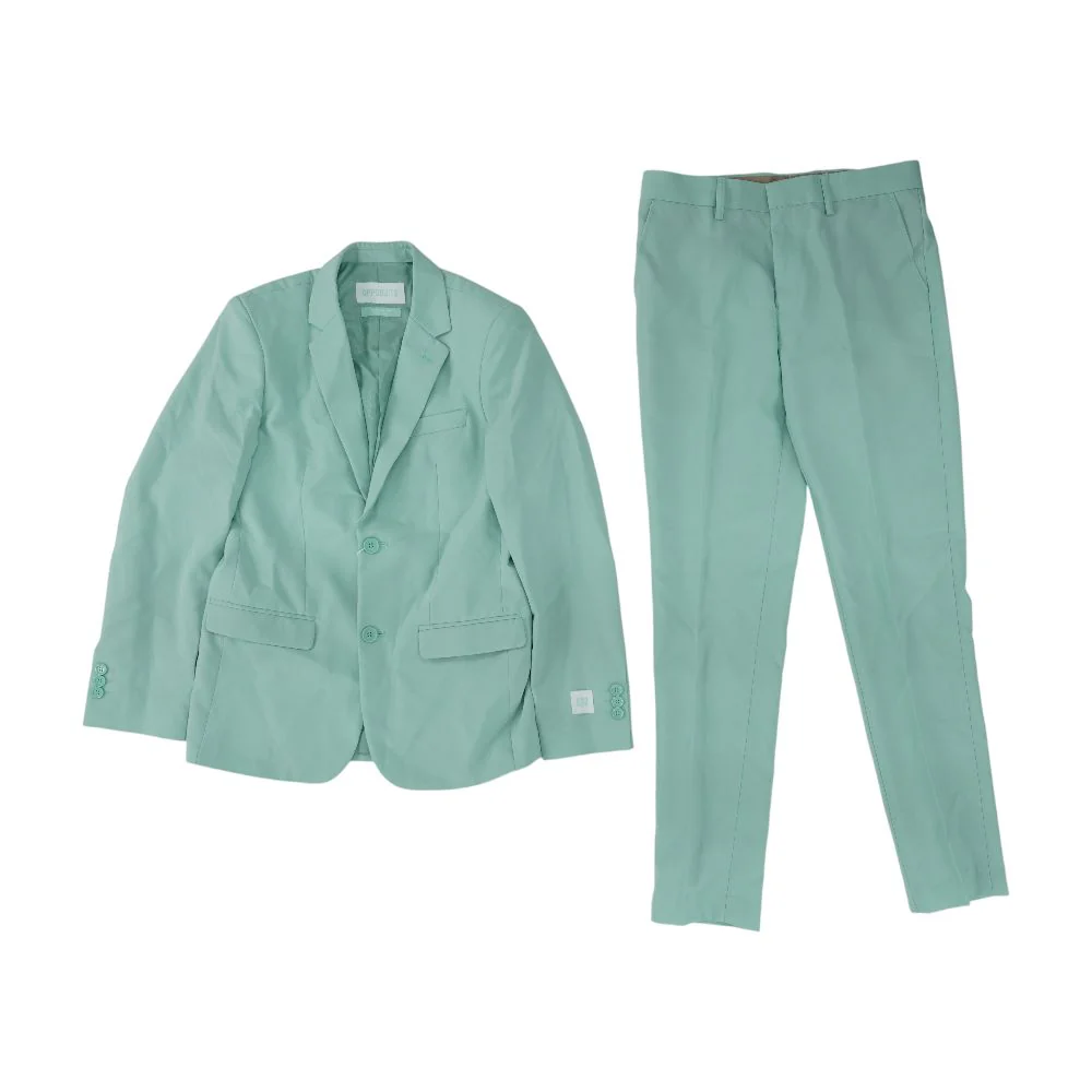 Green Solid 2pc Suit