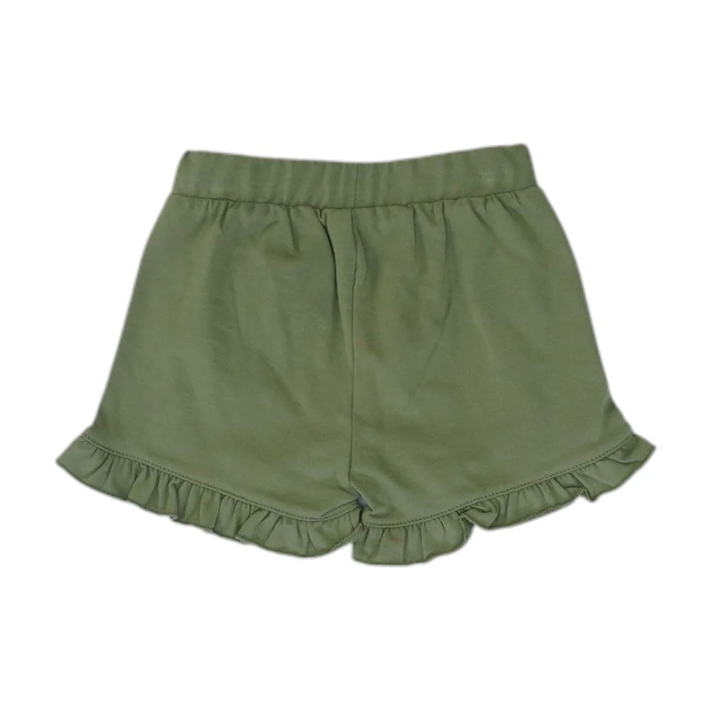 Green Solid Shorts - Image 2
