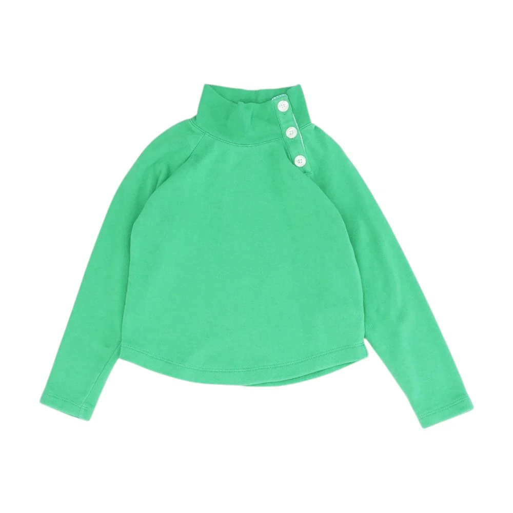 Green Solid Sweatshirt Pullover