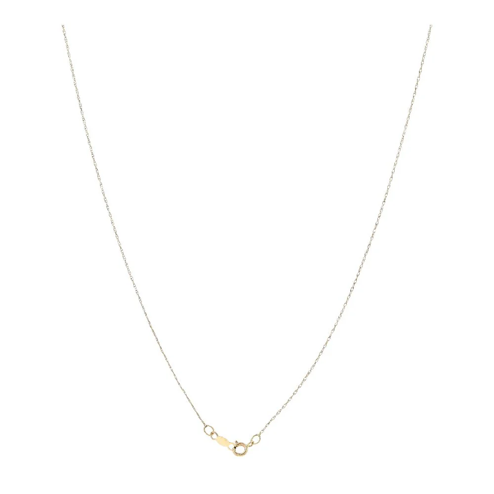 Green Stone Cross Tipped In 14K Gold Pendant Necklace - Image 2