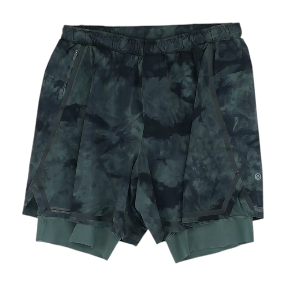 Green Tie Dye Active Shorts