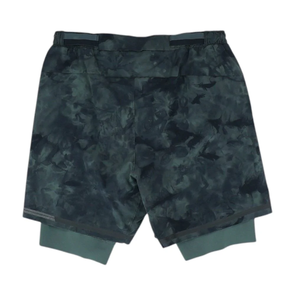Green Tie Dye Active Shorts - Image 2