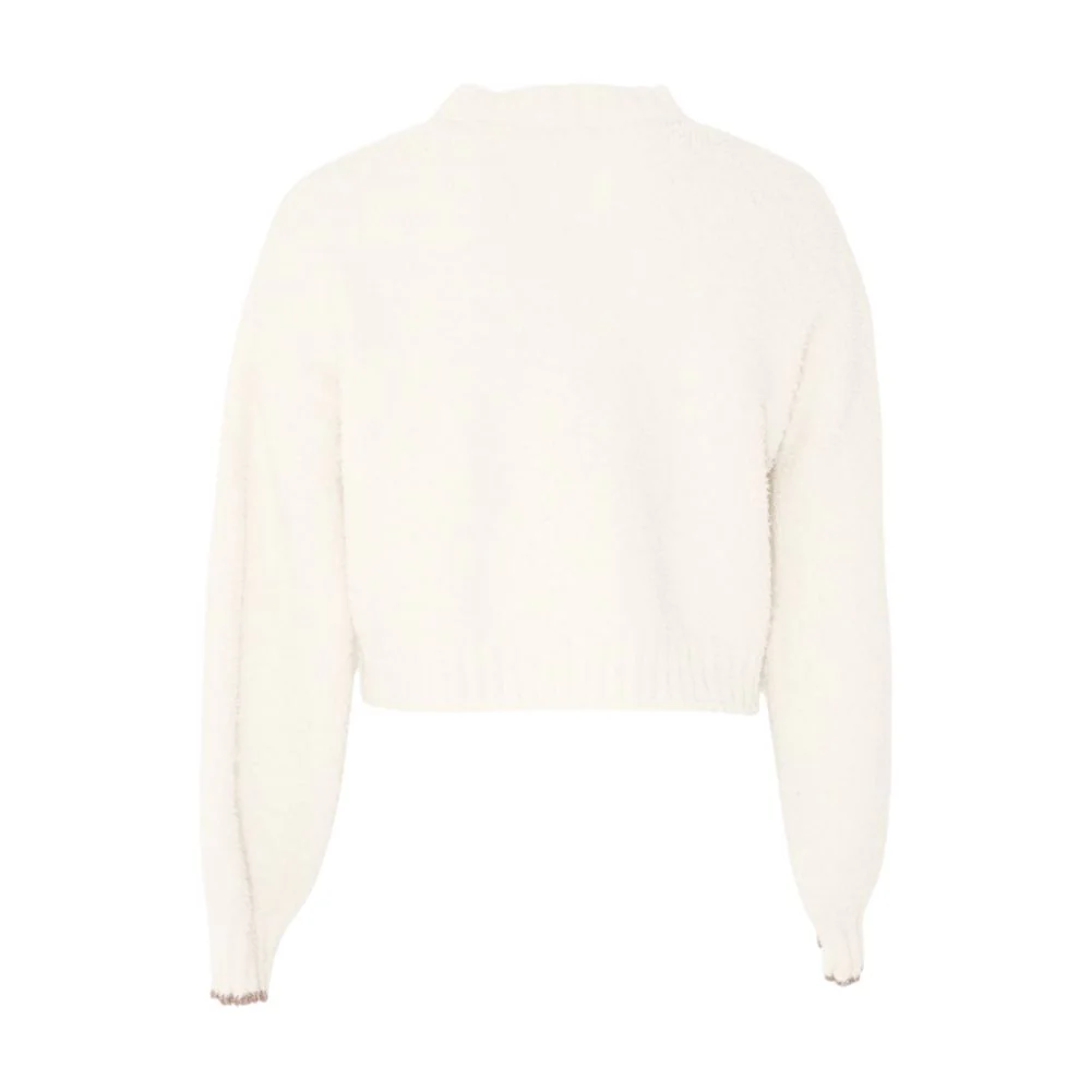 Ivory Solid Cardigan Sweater - Image 2