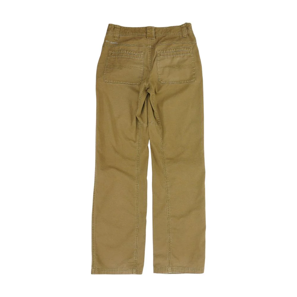 Khaki Solid Casual Pants - Image 2