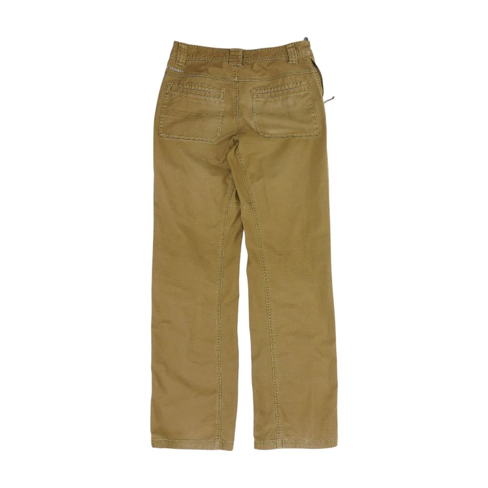 Khaki Solid Casual Pants - Image 2