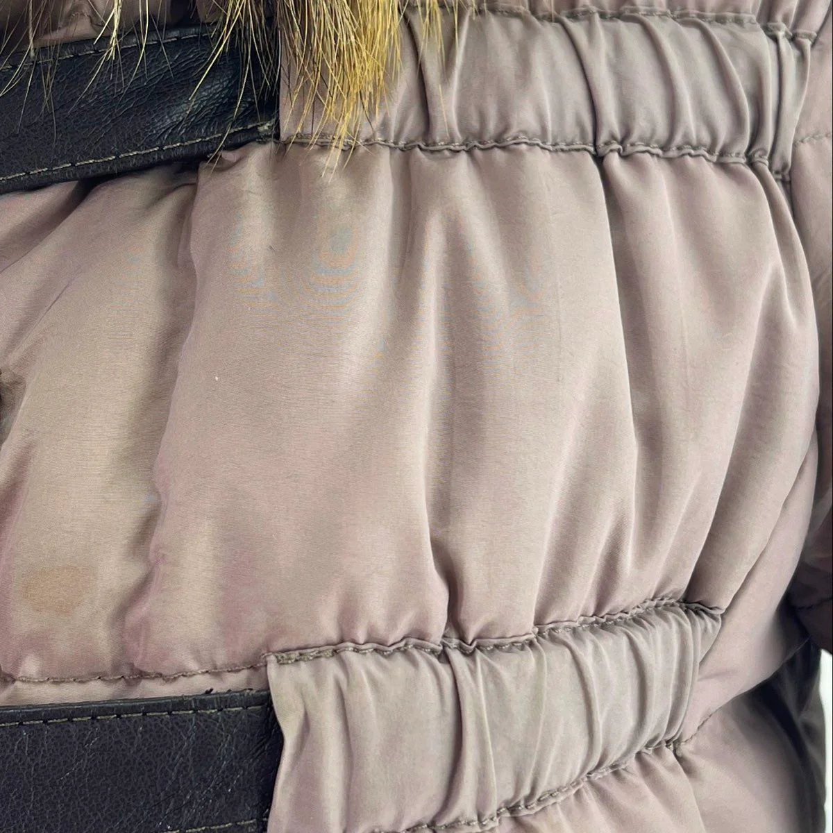 Light Purple Lemming Raccoon-Fur Trim Hooded Coat - Image 3