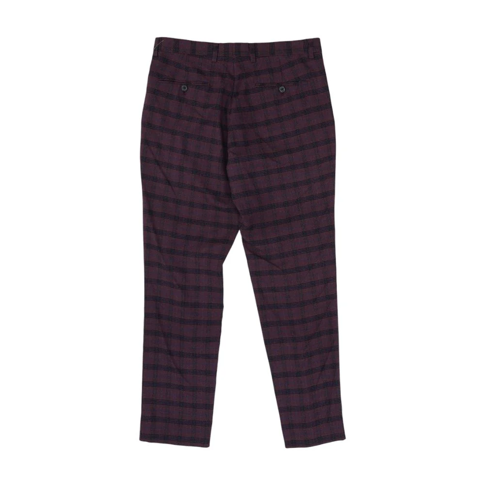 Maroon Plaid Chino Pants - Image 2