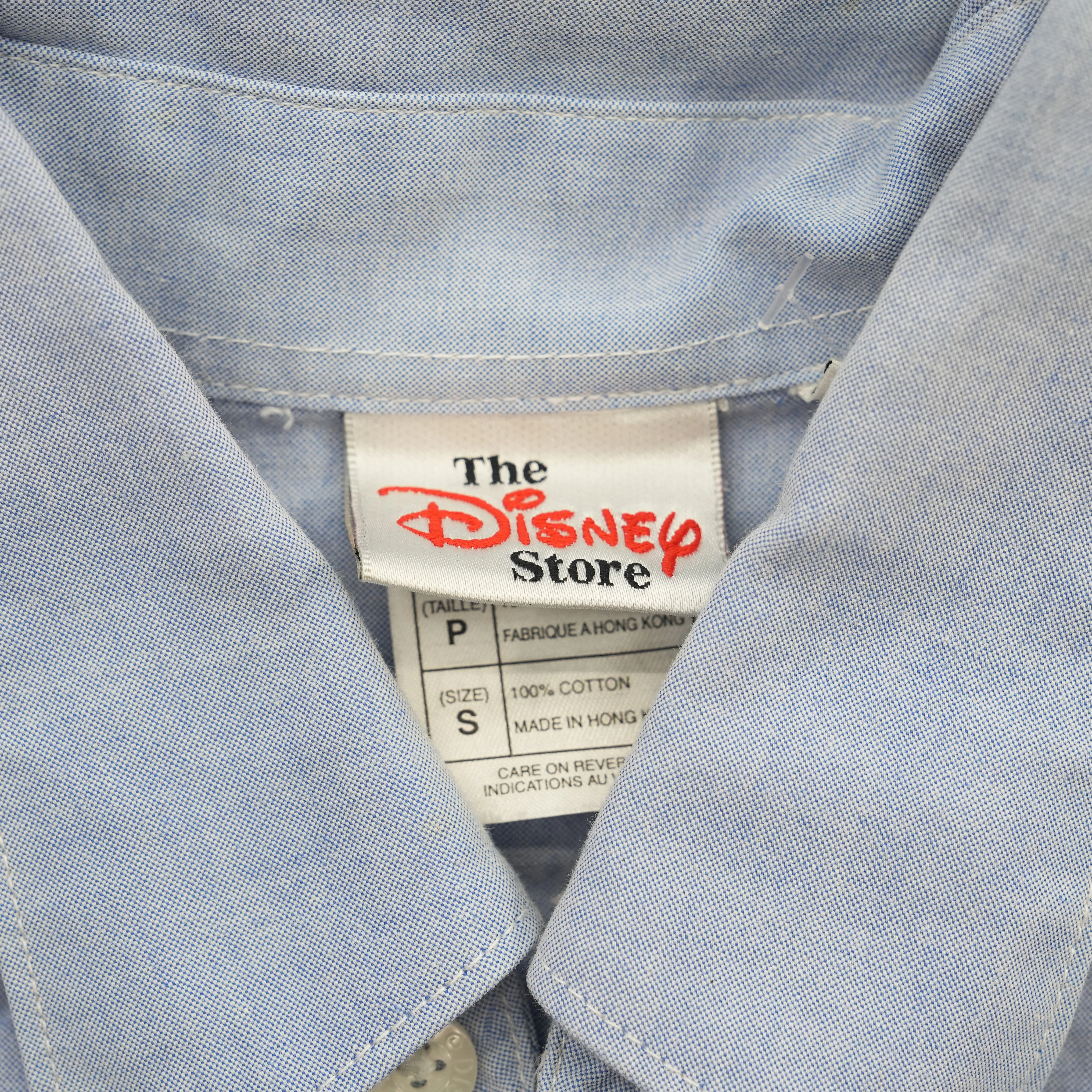 Vintage Blue Mickey Mouse Long Sleeve Button Down - Image 3