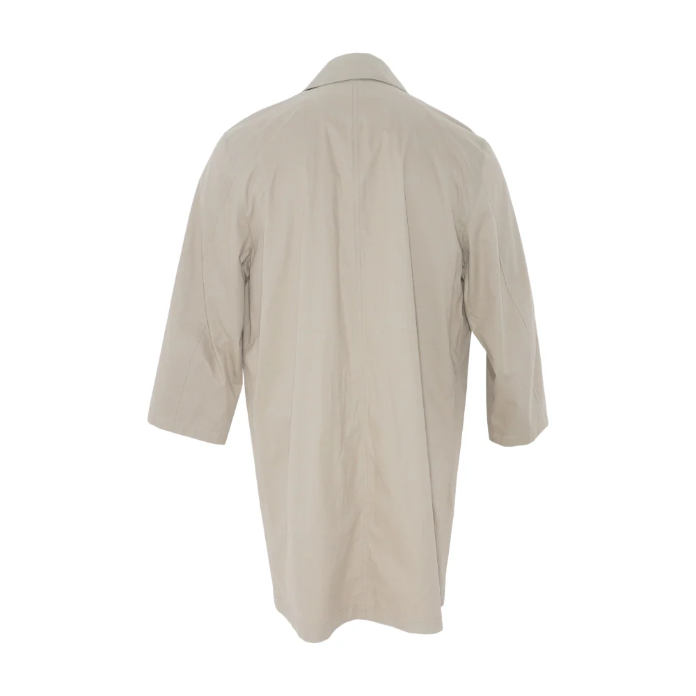 Tan Cotton Blend Trench Coat - Image 2