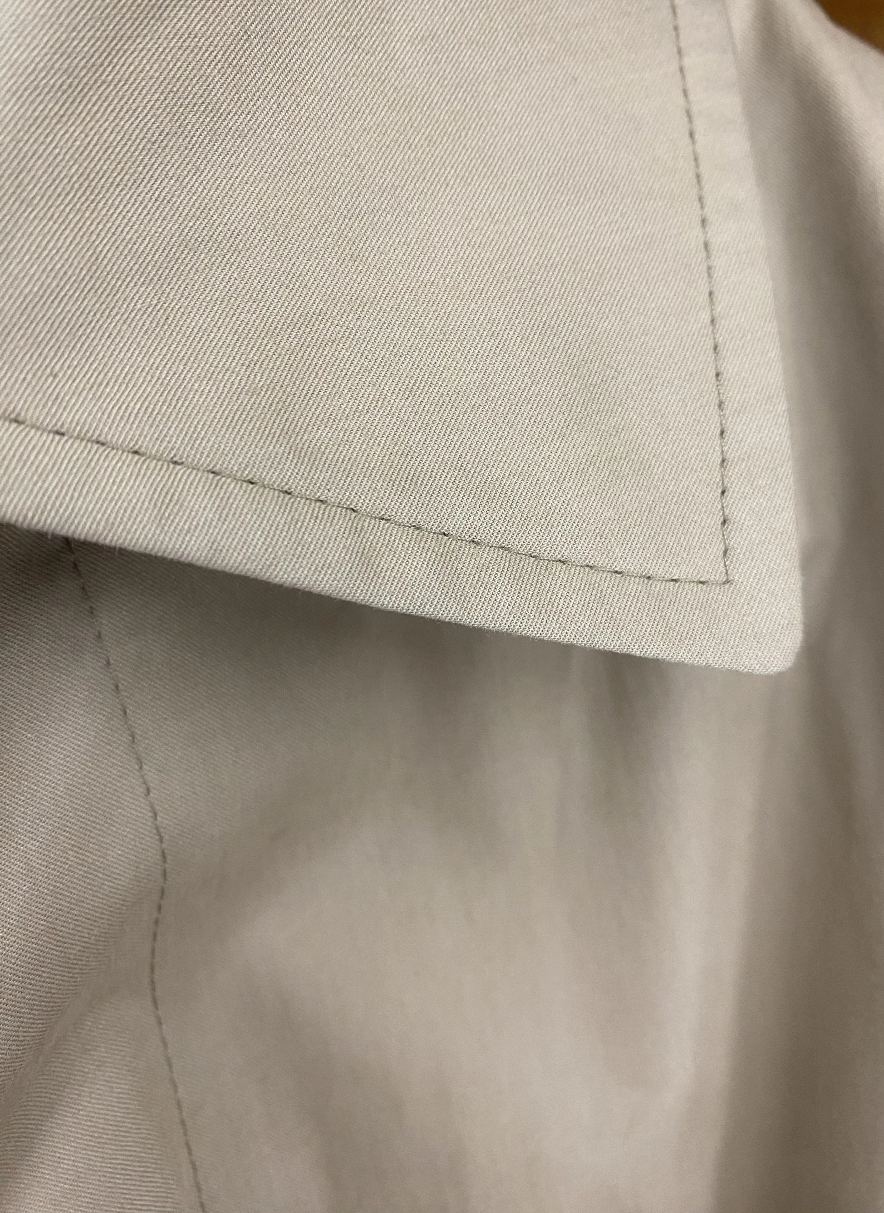 Tan Cotton Blend Trench Coat - Image 3