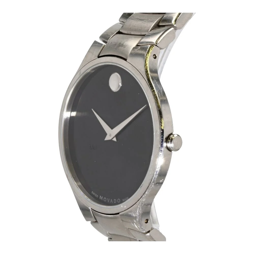 Men's Museum Classic Black Dial Stainless Steel Watch - Image 2