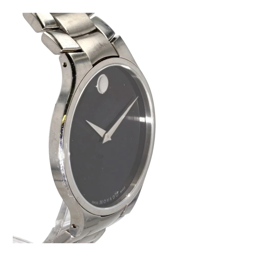 Men's Museum Classic Black Dial Stainless Steel Watch - Image 3