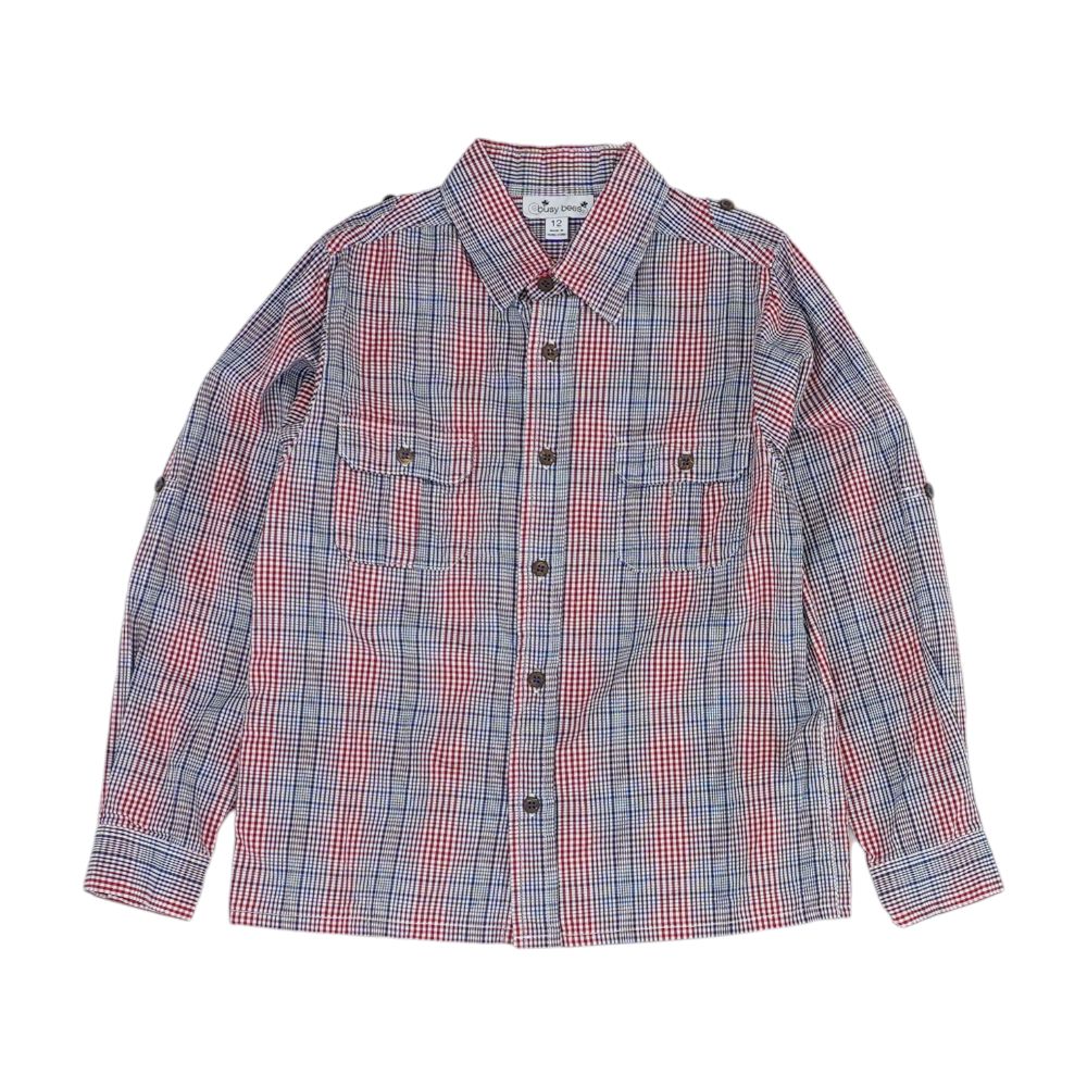 Multi Plaid Long Sleeve Button Down