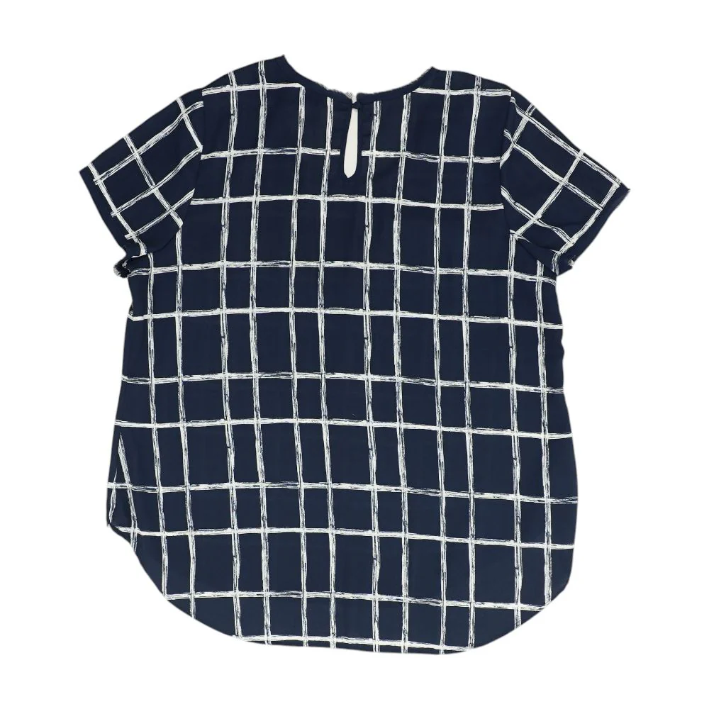Navy Check Blouse - Image 2