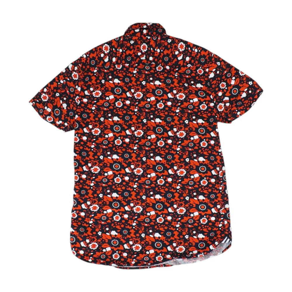 Navy Floral Short Sleeve Button Down - Image 2