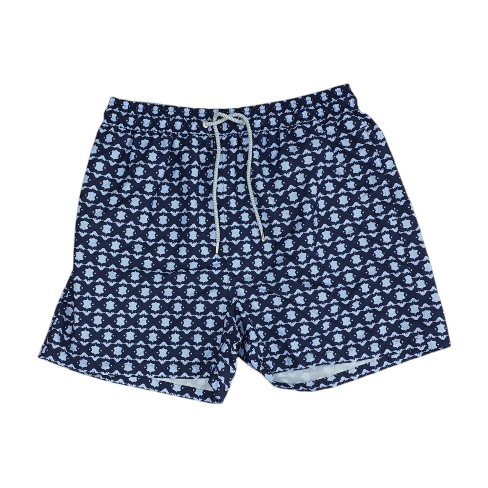 Navy Graphic Swim Shorts