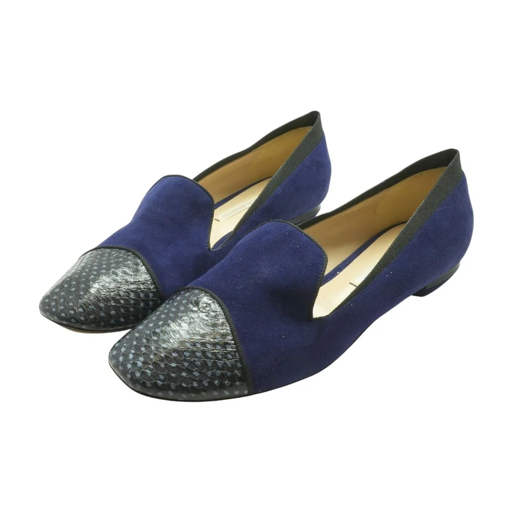 Navy Loafer Flats