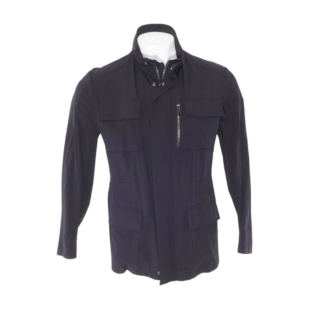 Navy Polyamide Rain Jacket